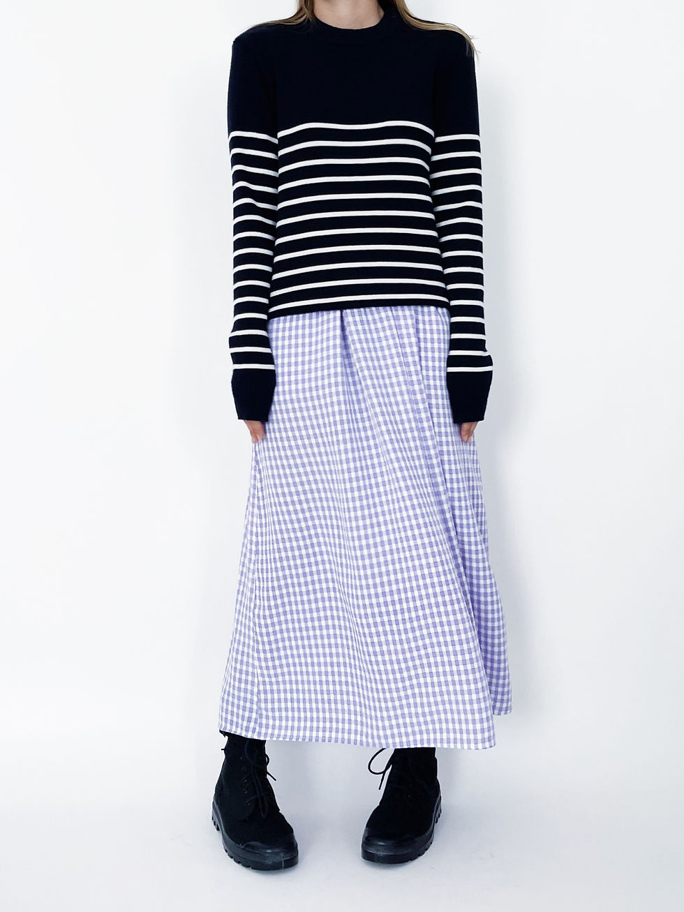 Miniature : Louise Skirt Vichy Premium Purple Faded