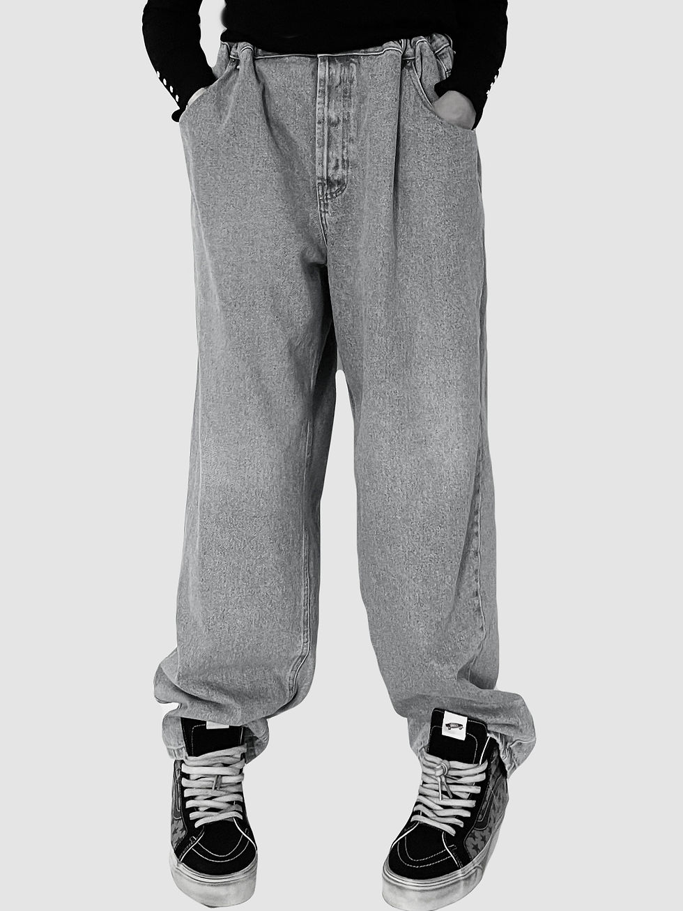 Miniature : The Baggy Washed Blue Jeans
