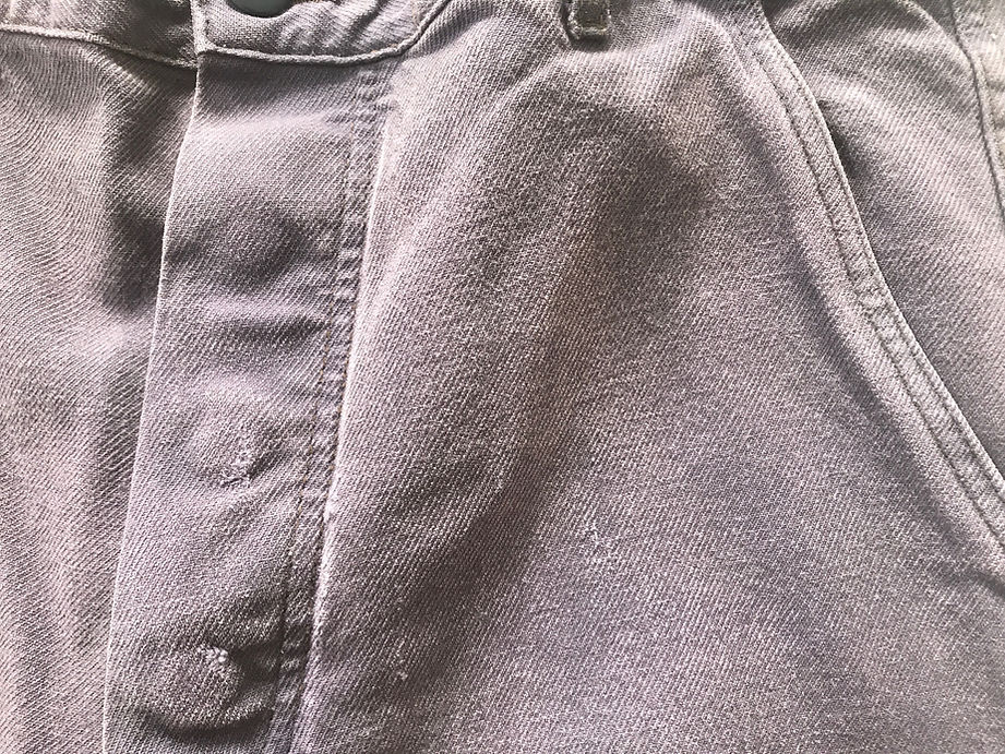 Pantalon de travail vintage 100% coton sergé, Moleskine 100% coton, Veste de travail vintage, bleu de travail vintage