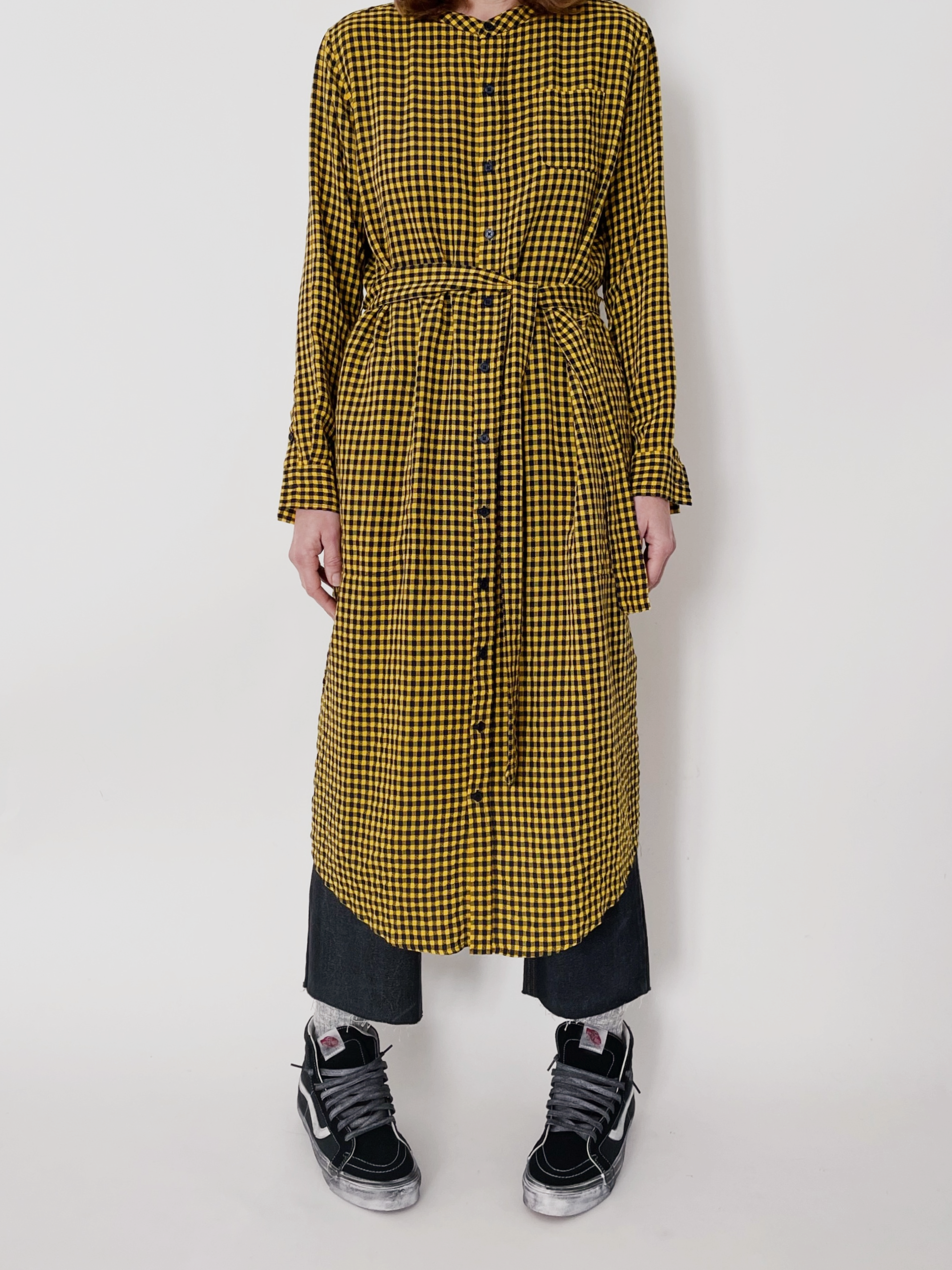 Blouse Vichy Star Navy Jaune