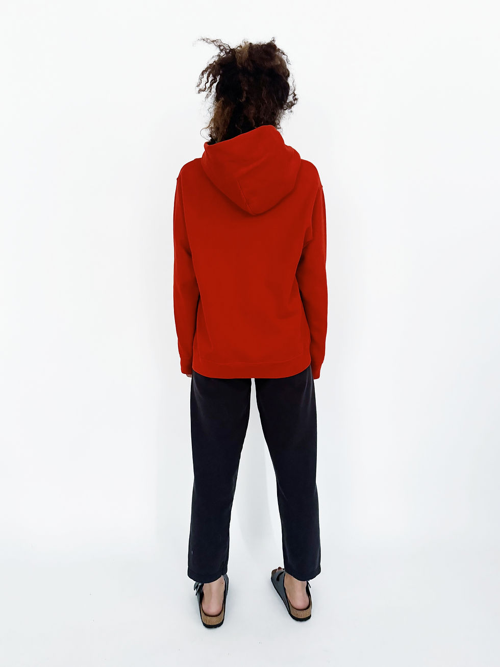 Miniature : Washed Midsized Hoodie Fire Red