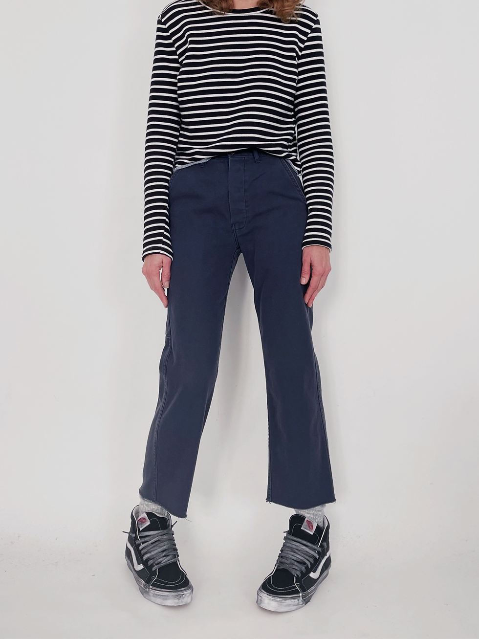 Work Pant UK. Navy Faded Cut