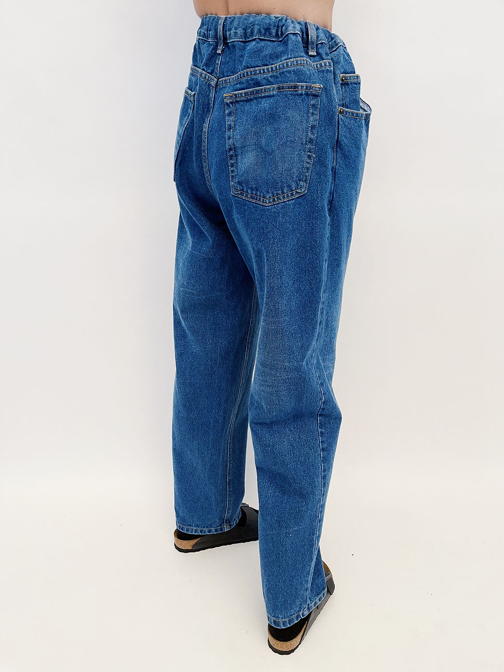 Miniature : Elastic Baggy Jeans Indigo Washed