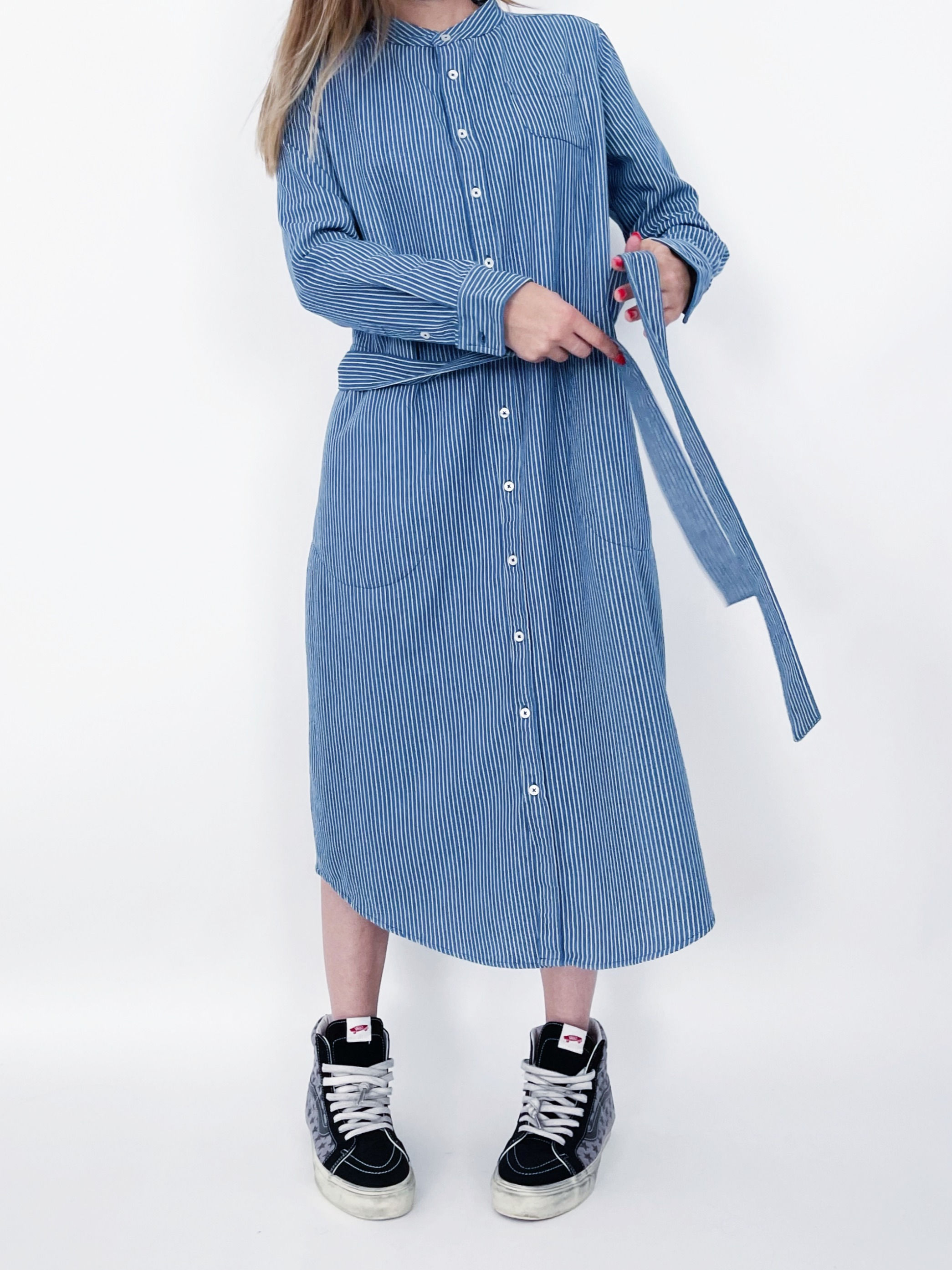 Blouse Stripes Jeans Ciel