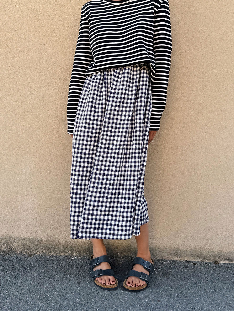 Miniature : Roxanne Skirt Vichy Star Navy Ecru