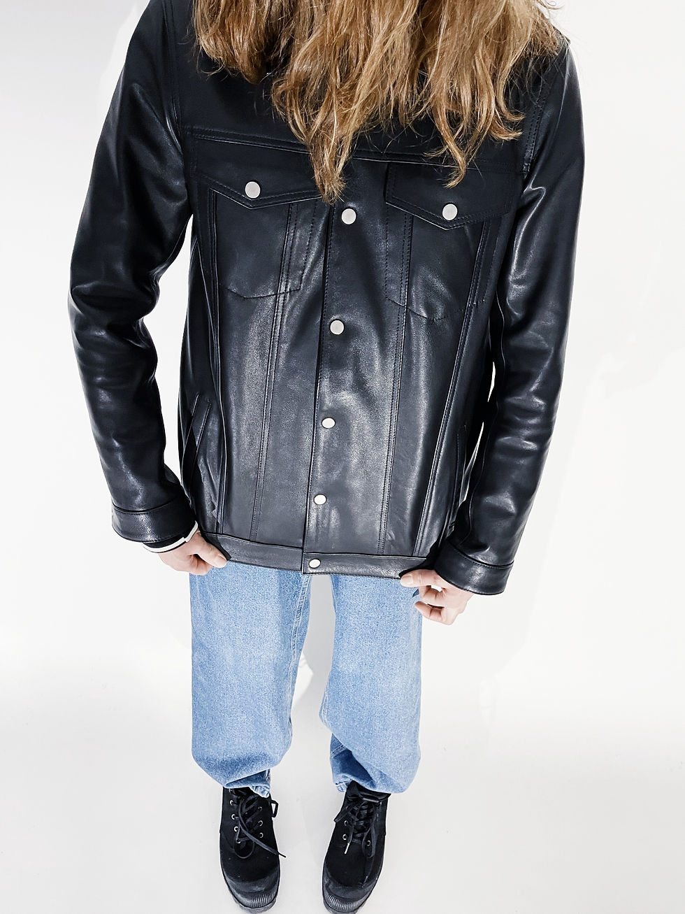 Miniature : Black Calf Denim Jacket