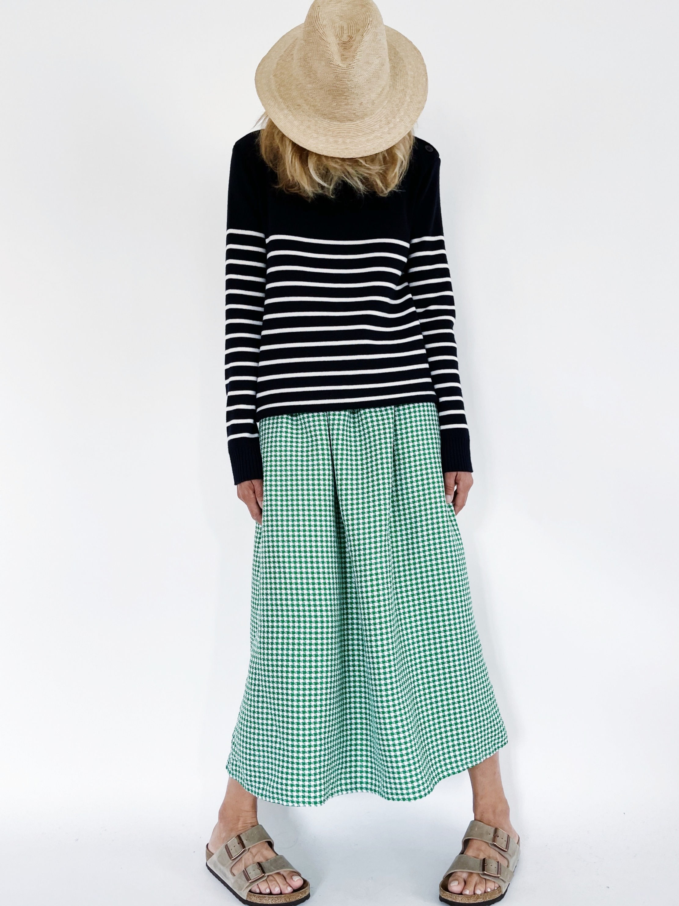 Louise Skirt Pixel Vichy Vert