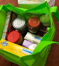 Bag of groceries for a client
