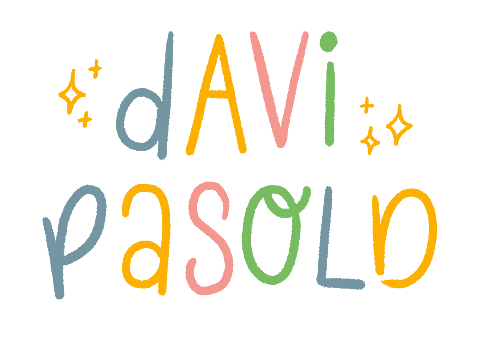 Animação do nome Davi Pasold com cada letra de uma cor diferente. As cores são azul, amarelo, rosa e verde