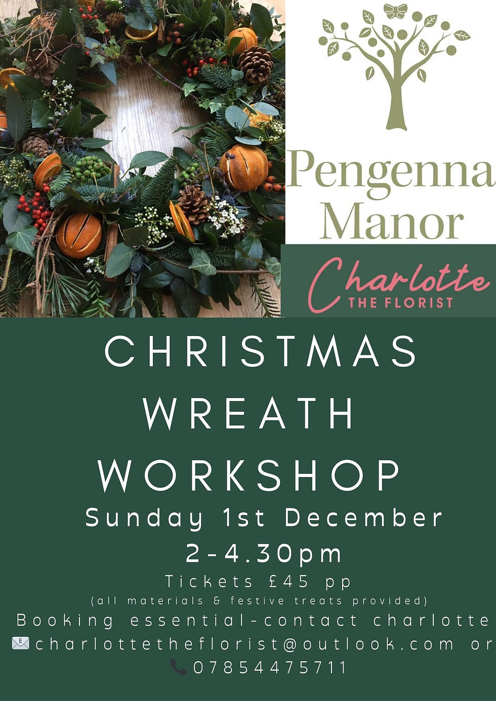 Christmas wreath workshop - Pengenna manor