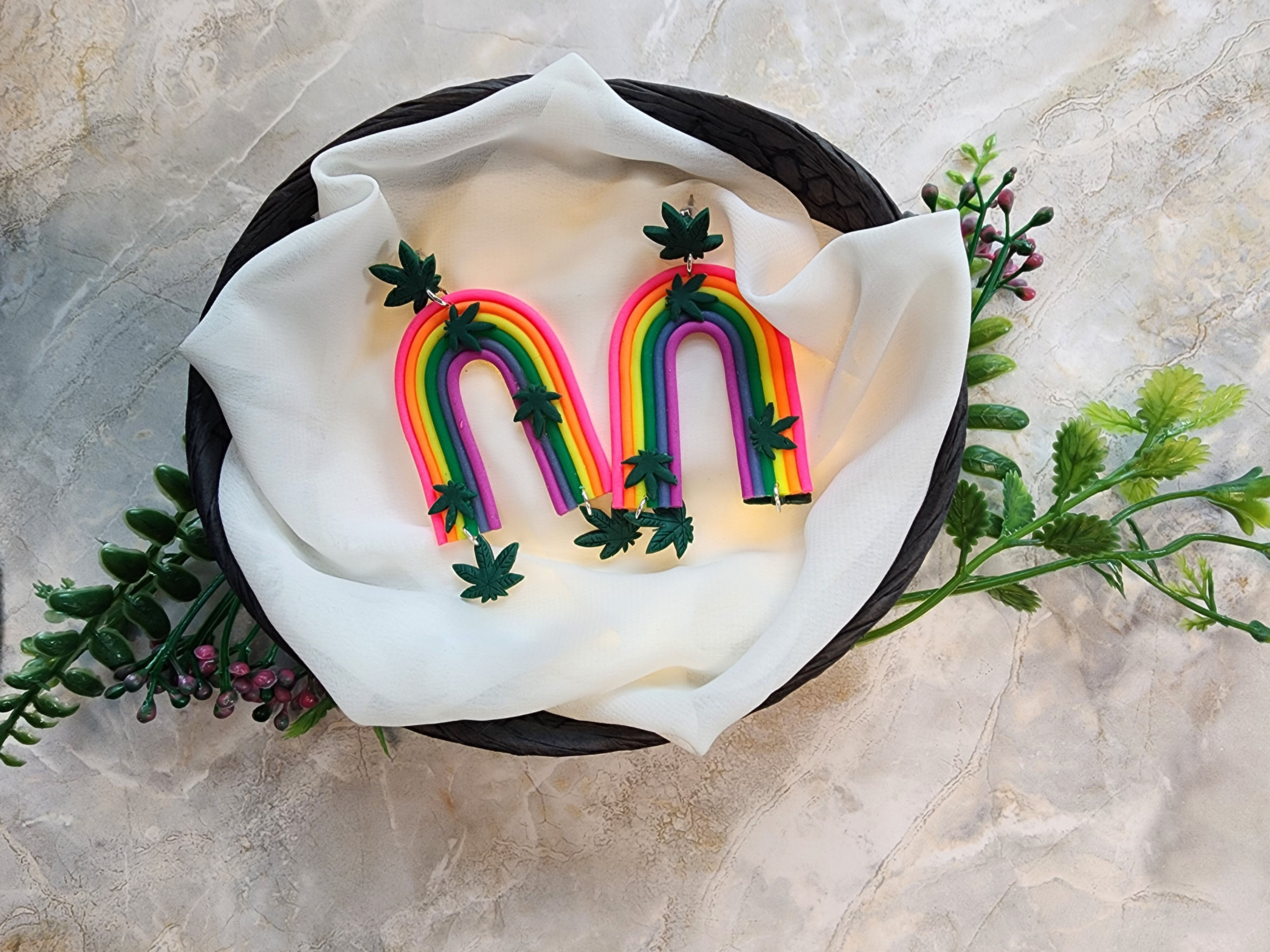 Rainbow w/ Pot Leaves