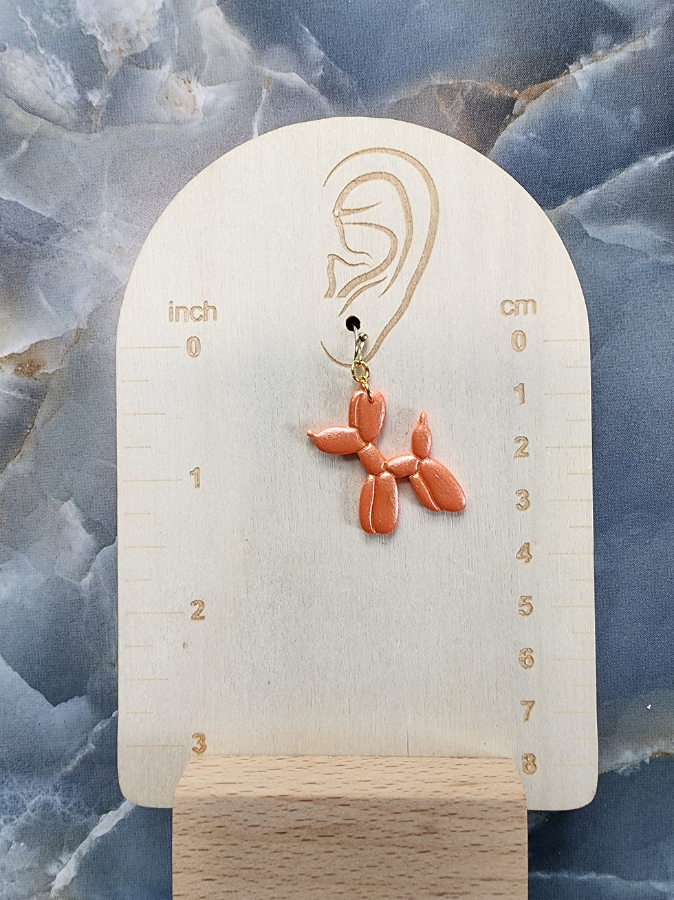 Thumbnail: Colorful balloon dog earrings