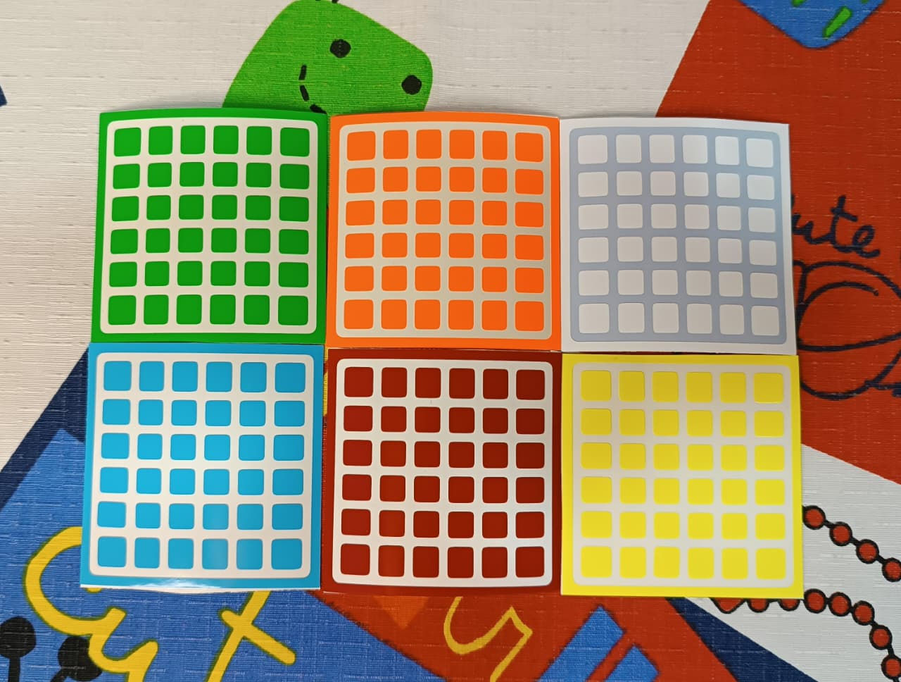 Stickers 6x6x6 Meilong vinil half bright