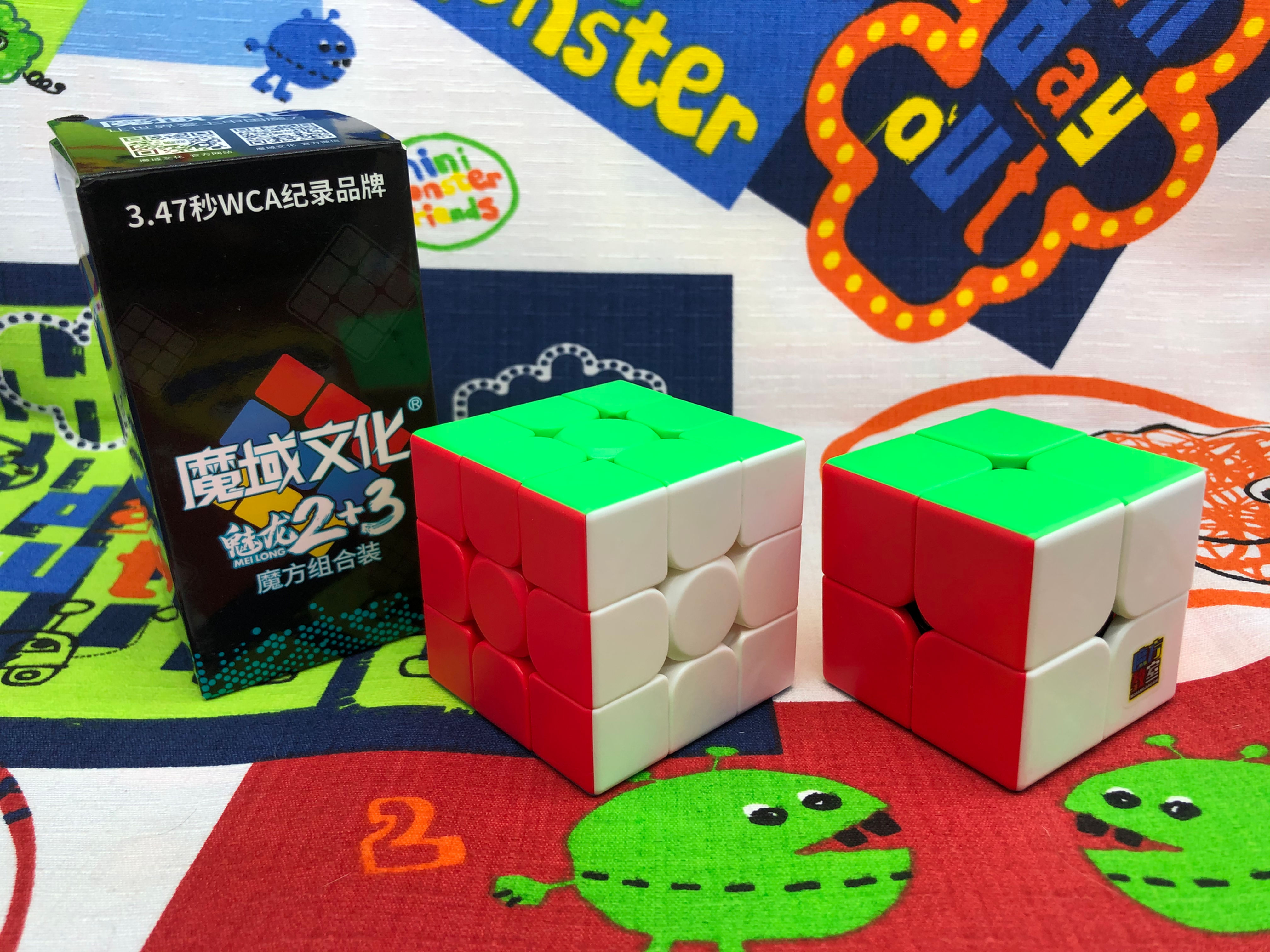 Paquete de 2 cubos (2x2 y 3x3 meilong) stickerless