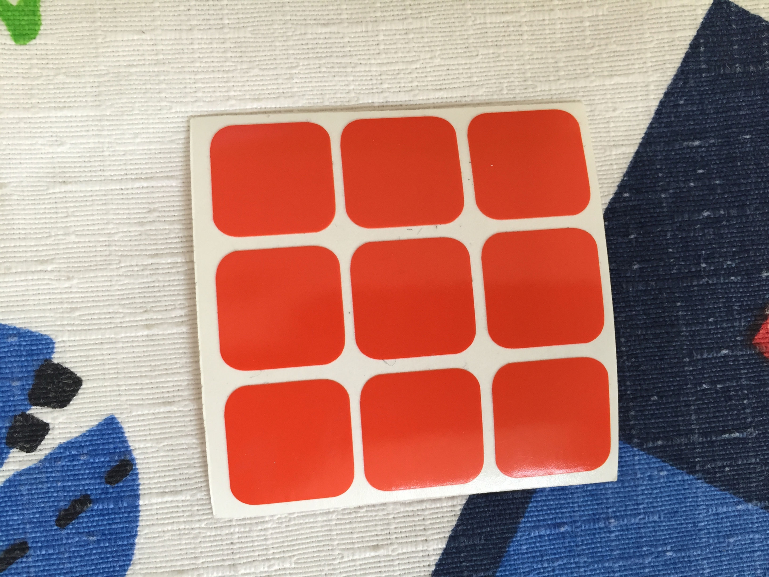 Cara 3x3 estándar vinil naranja #2