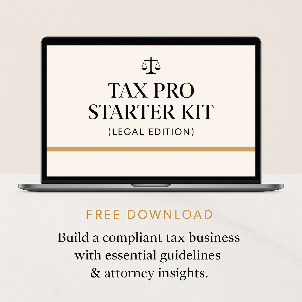 Tax Pro Starter Kit (Legal Edition)