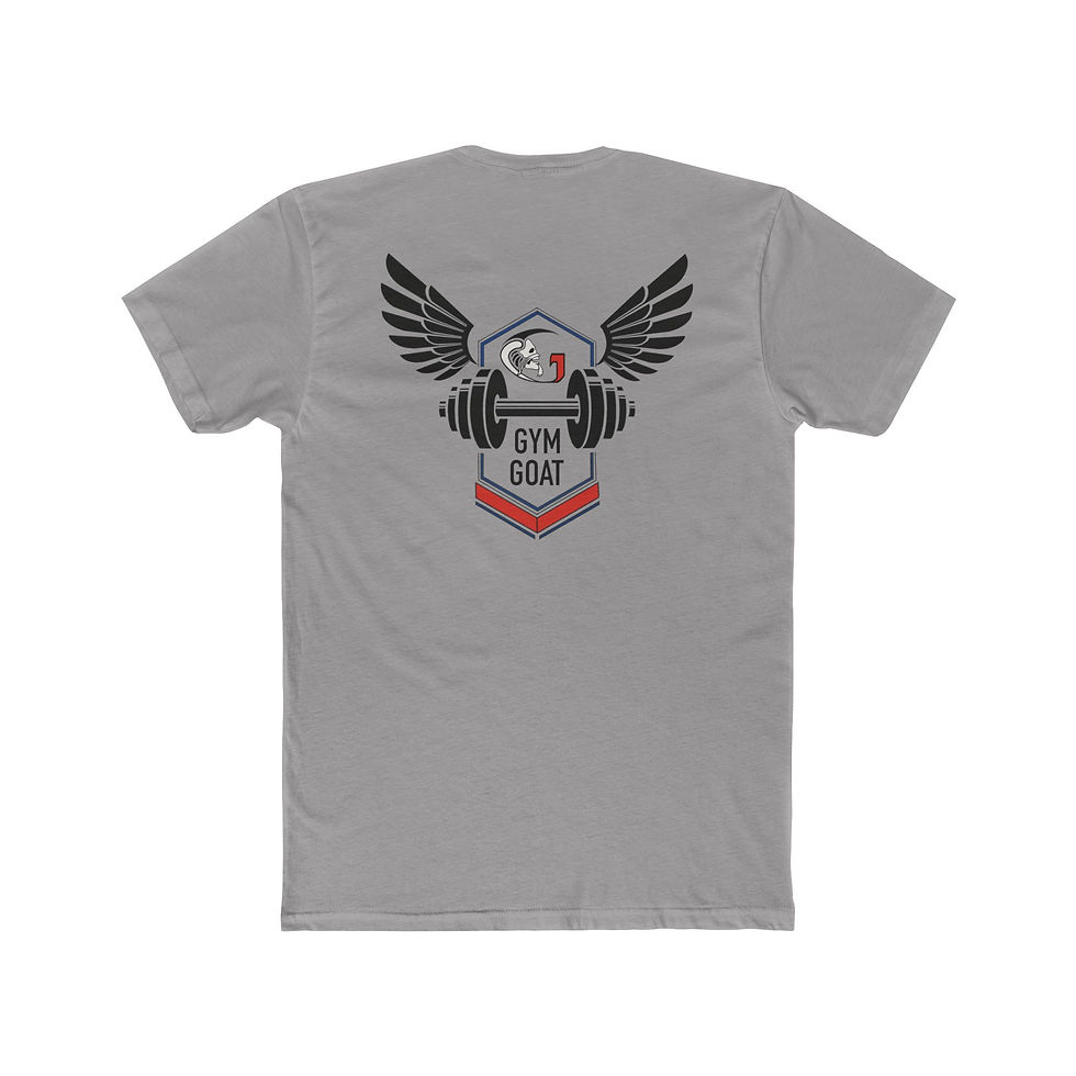 Thumbnail: Gym Goat Unisex Cotton Crew Tee, Fitness Shirt, , Casual Wear, Exercise Tee, 