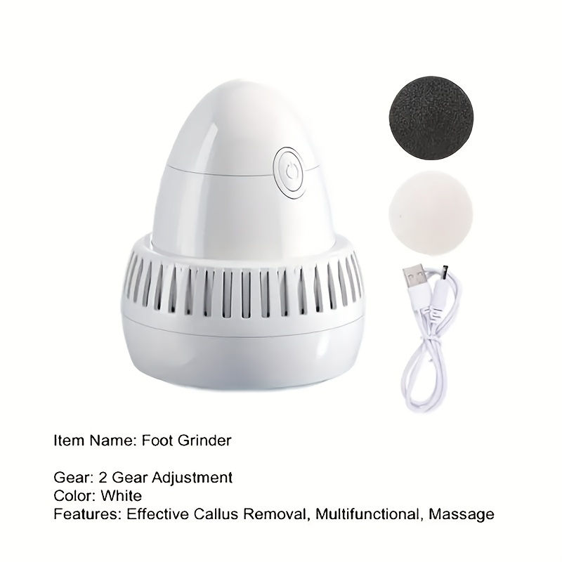 Electric Foot Grinder with 2 Grinding Stones & 2 Speed Settings - USB