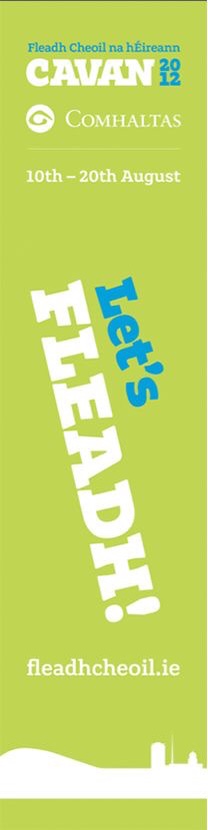 Irish music fleadh light pole banners Ireland 