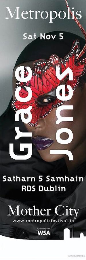 Civicmedia street light banners Ireland, Grace Jones 