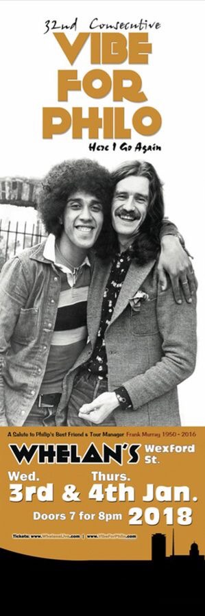 Phil Lynott and Frank Murray Vibe for Philo Civicmedia Dublin street light banner