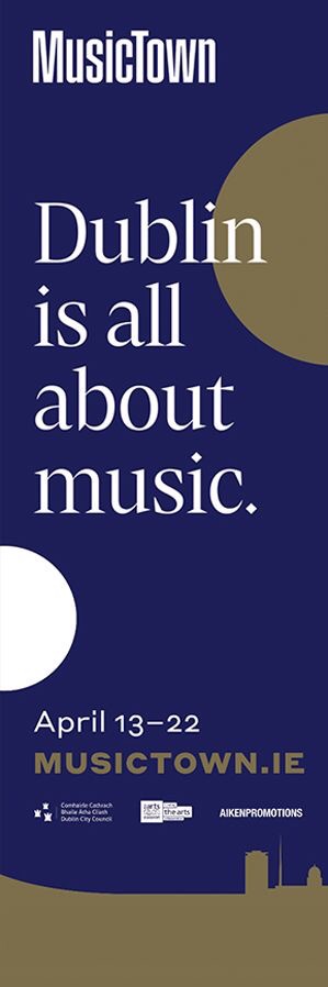 Dublin music streetlight banners Ireland