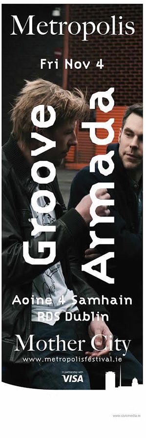 Dublin lamppost banners Groove Armada Ireland OOH advertising