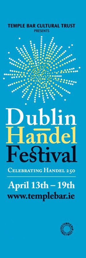 Handel music festival Dublin street lamp banners 