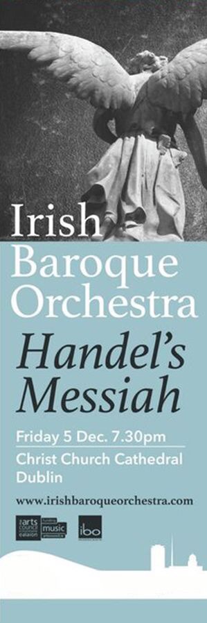 Irish outdoor advertising banners for Handels Messiah Dublin baroque