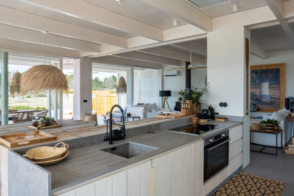 Open kitchen at Casa Chilli Comporta