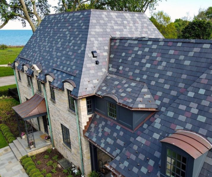 Multitone Composite Slate Roof