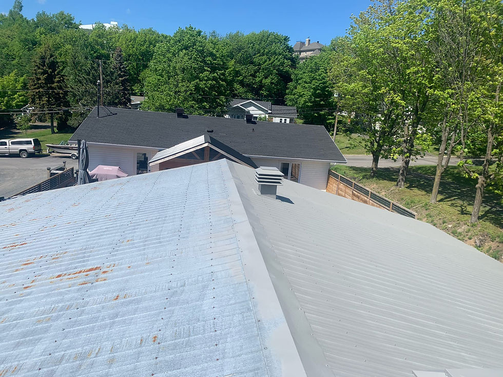 Before and after Metal Roof Painting