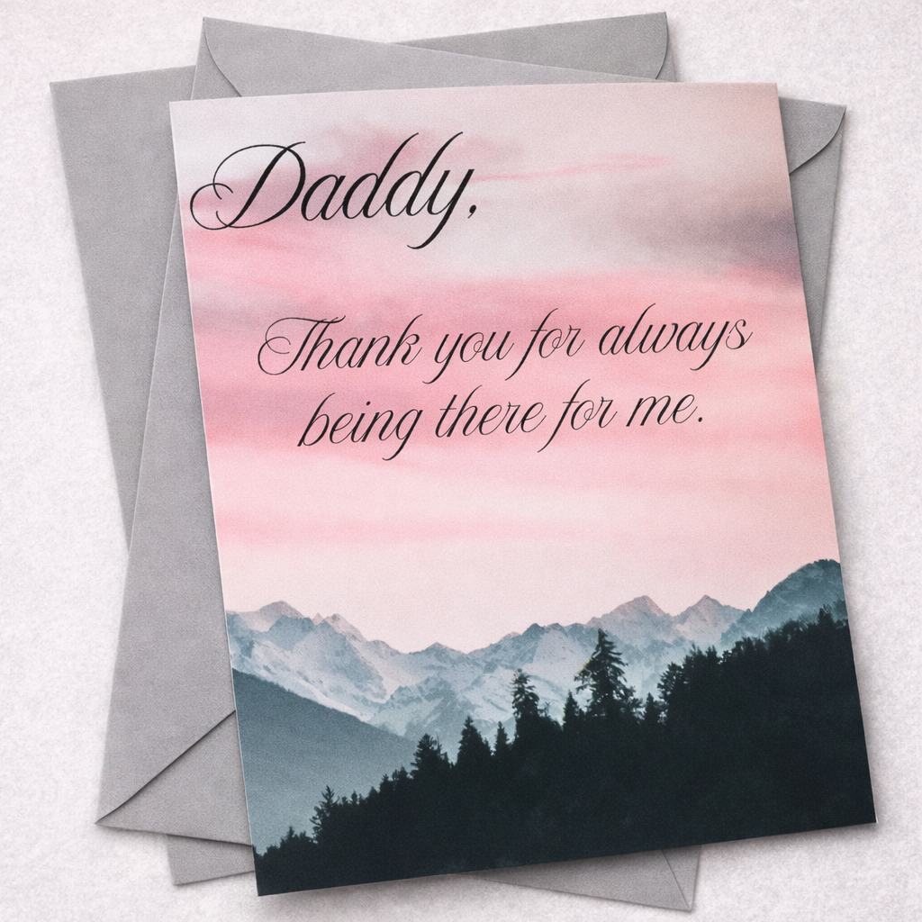 Daddy, Thank you for always being there for me.
