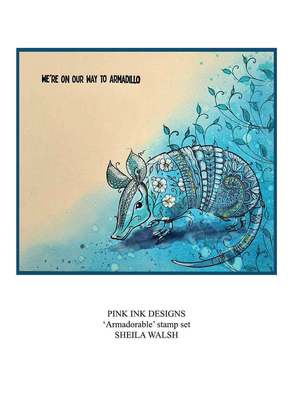 Thumbnail: Pink Ink Designs DL Stamp - Arma-dorable - Armadillo