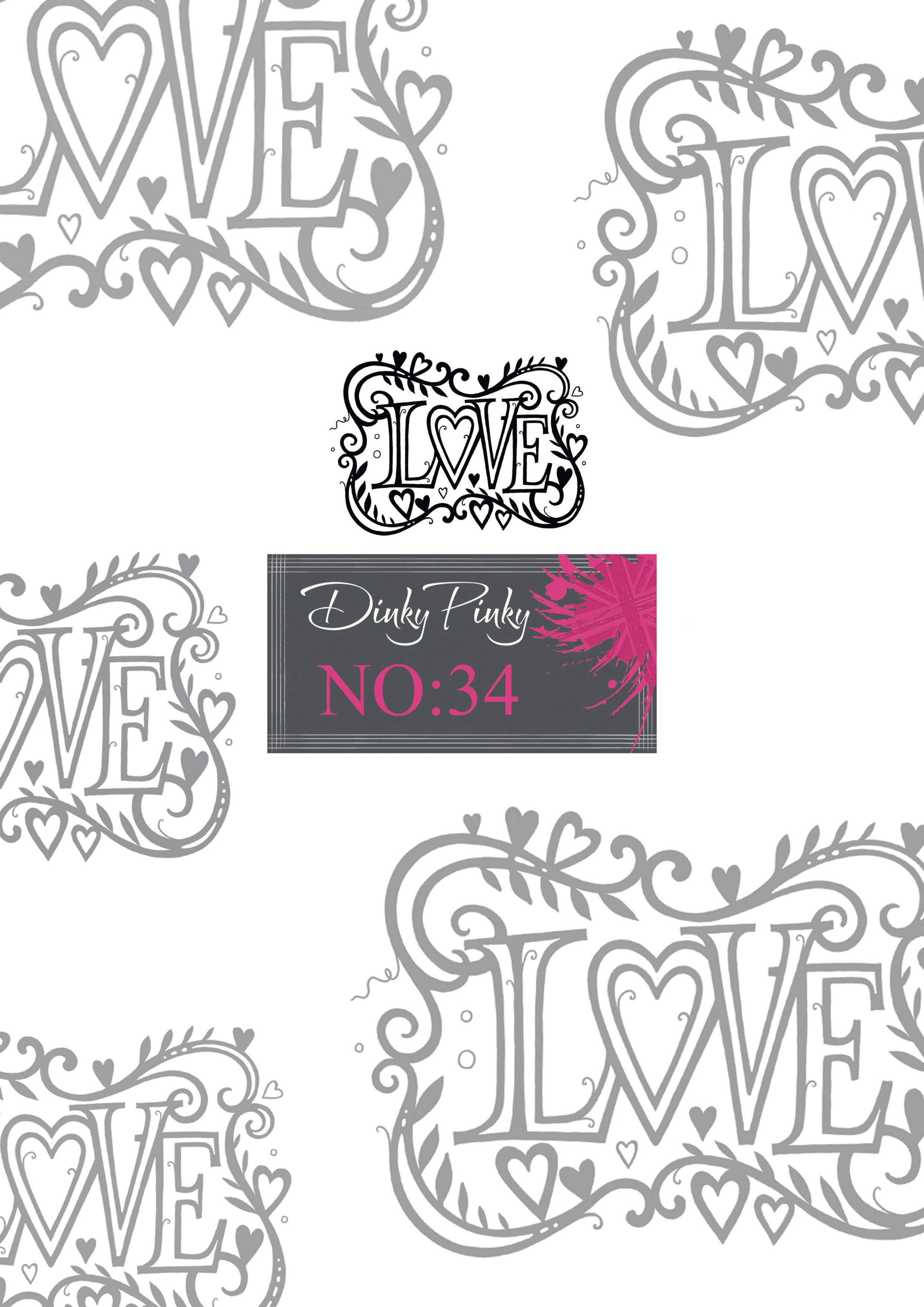 Dinky Pinky Stamp No. 34 - LOVE