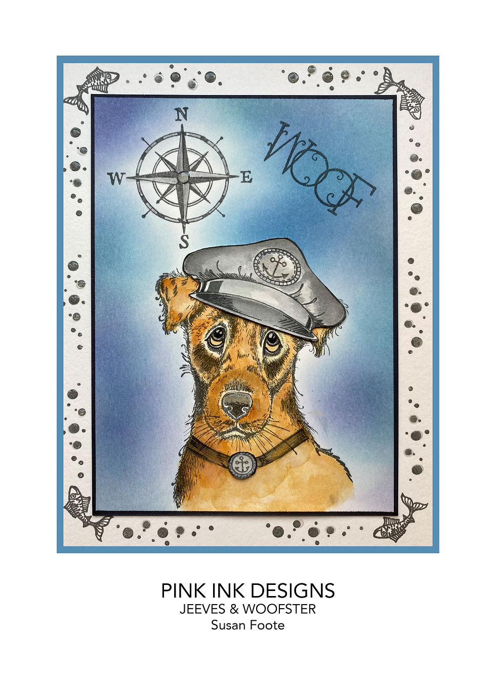 Thumbnail: Pink Designs Stamp - Jeeves and Woofster dog