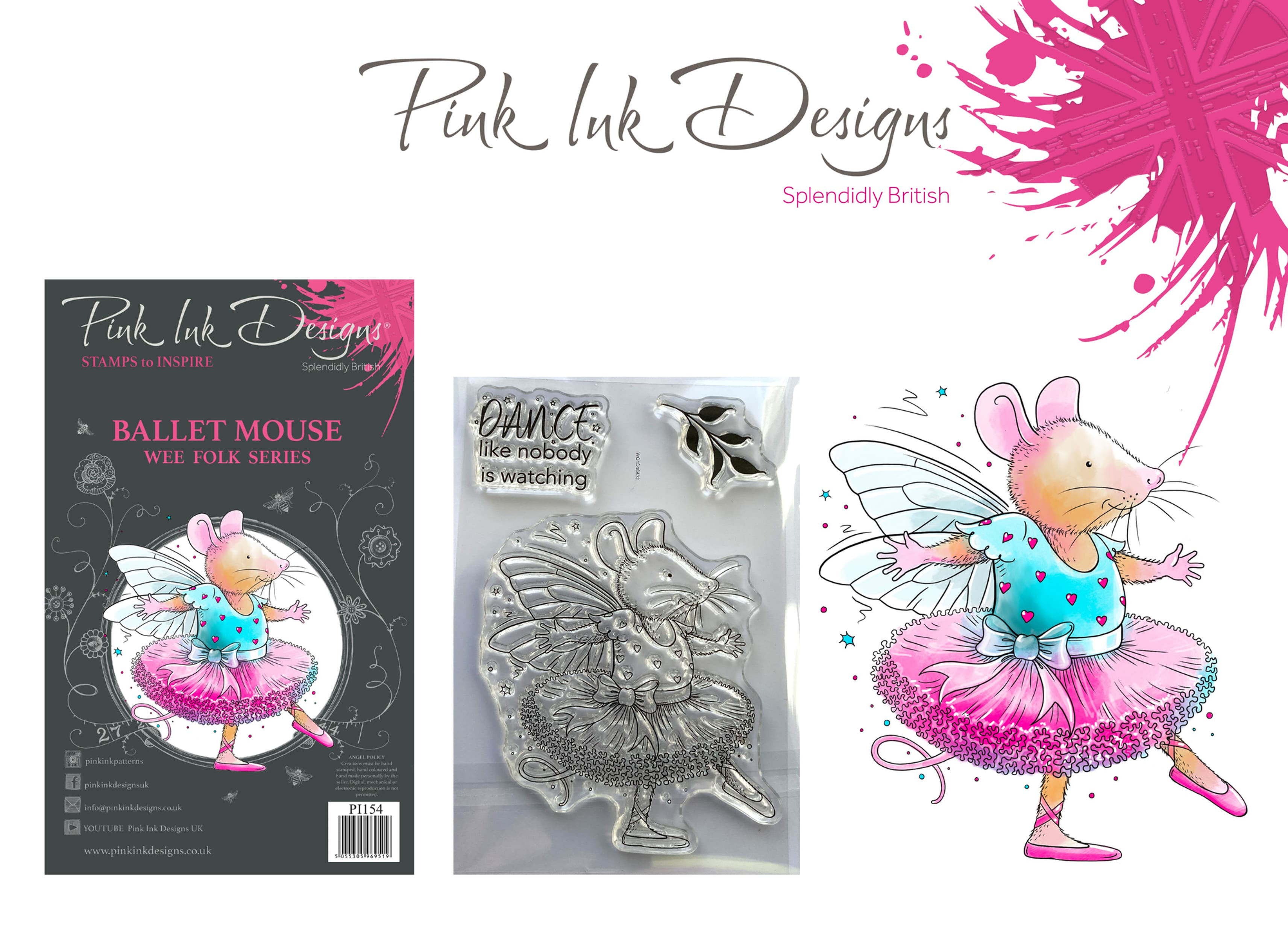 Pink Ink Designs Stamp - Ballet Mouse