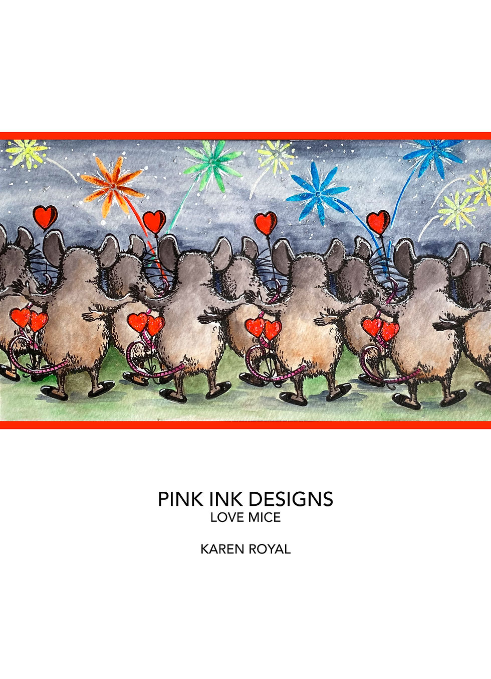 Thumbnail: Pink Ink Designs Stamp - Love Mice