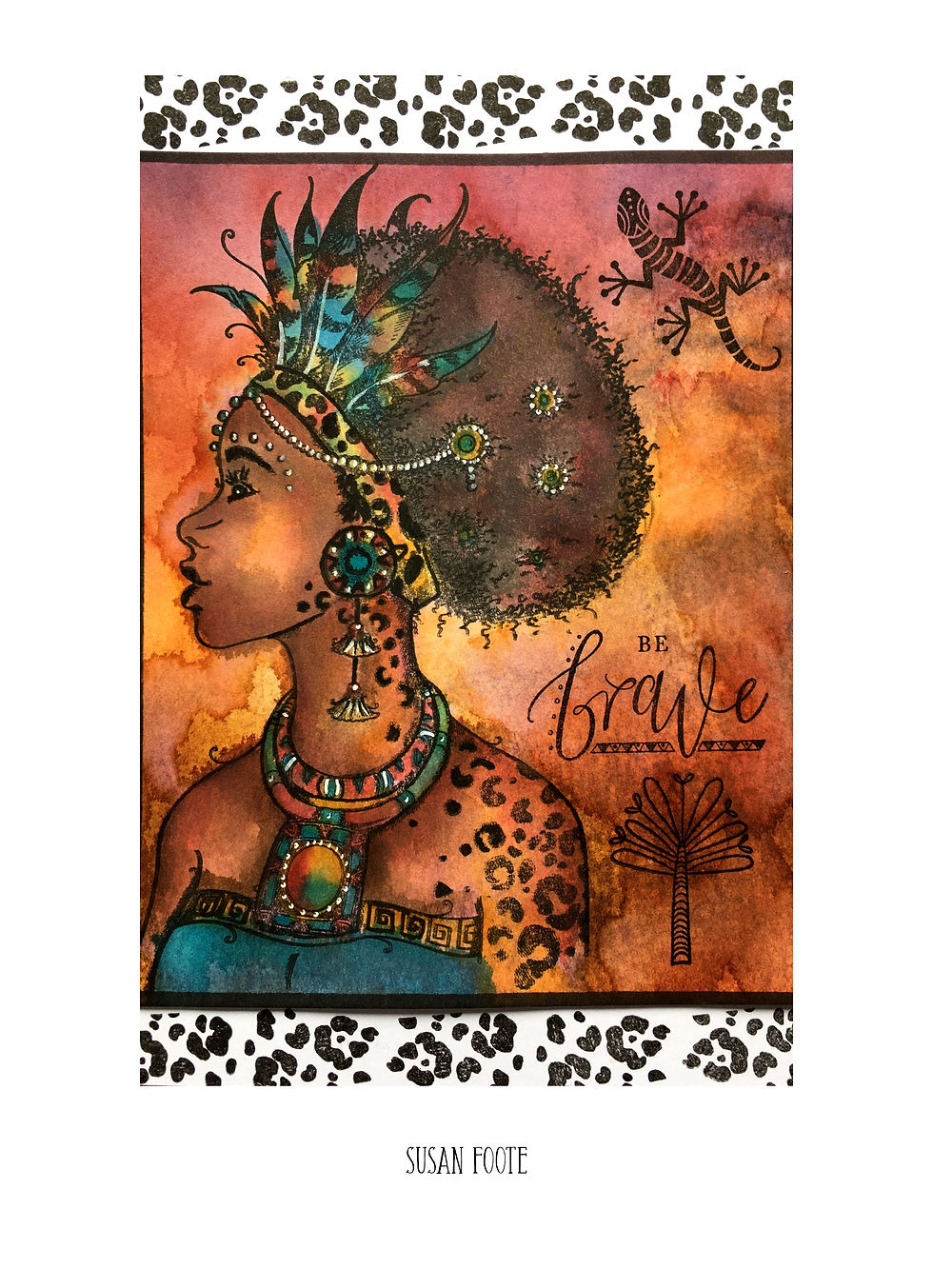 Thumbnail: Pink Ink Designs Stamp - African Queen