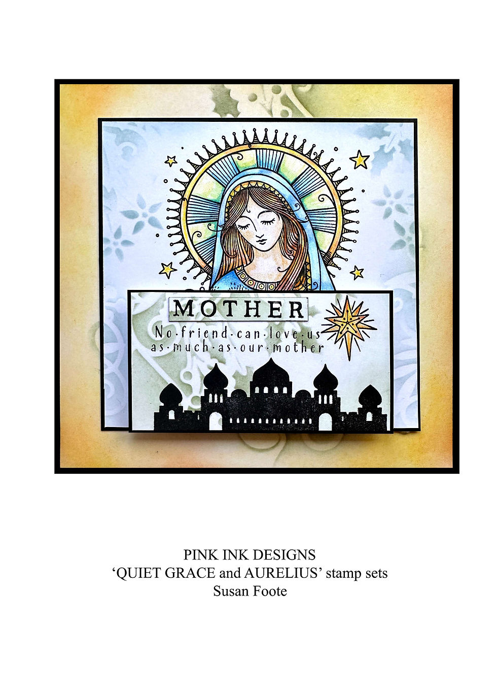 Thumbnail: Quiet Grace - Christmas Mother Mary Stamp Set by Pink Ink Designs