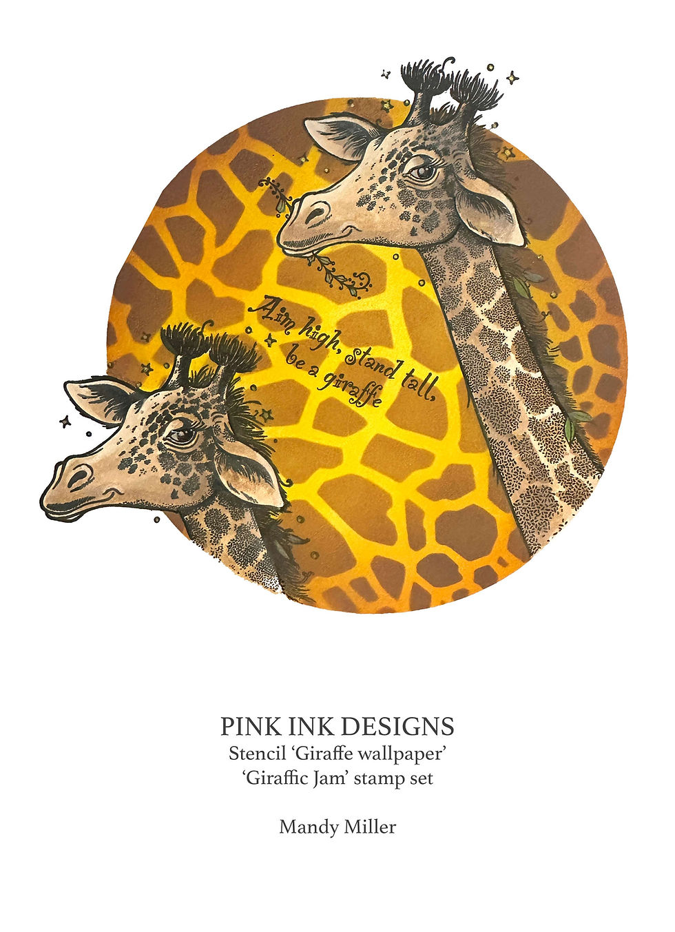 Thumbnail: Pink Ink Designs Giraffe Wallpaper-  (7" x 7")