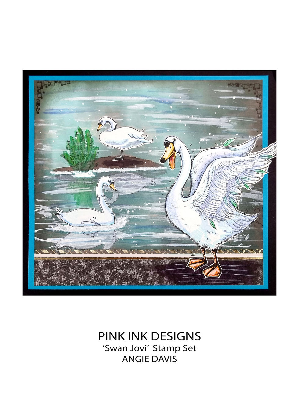 Thumbnail: Pink Ink Designs Stamp - Swan Jovi