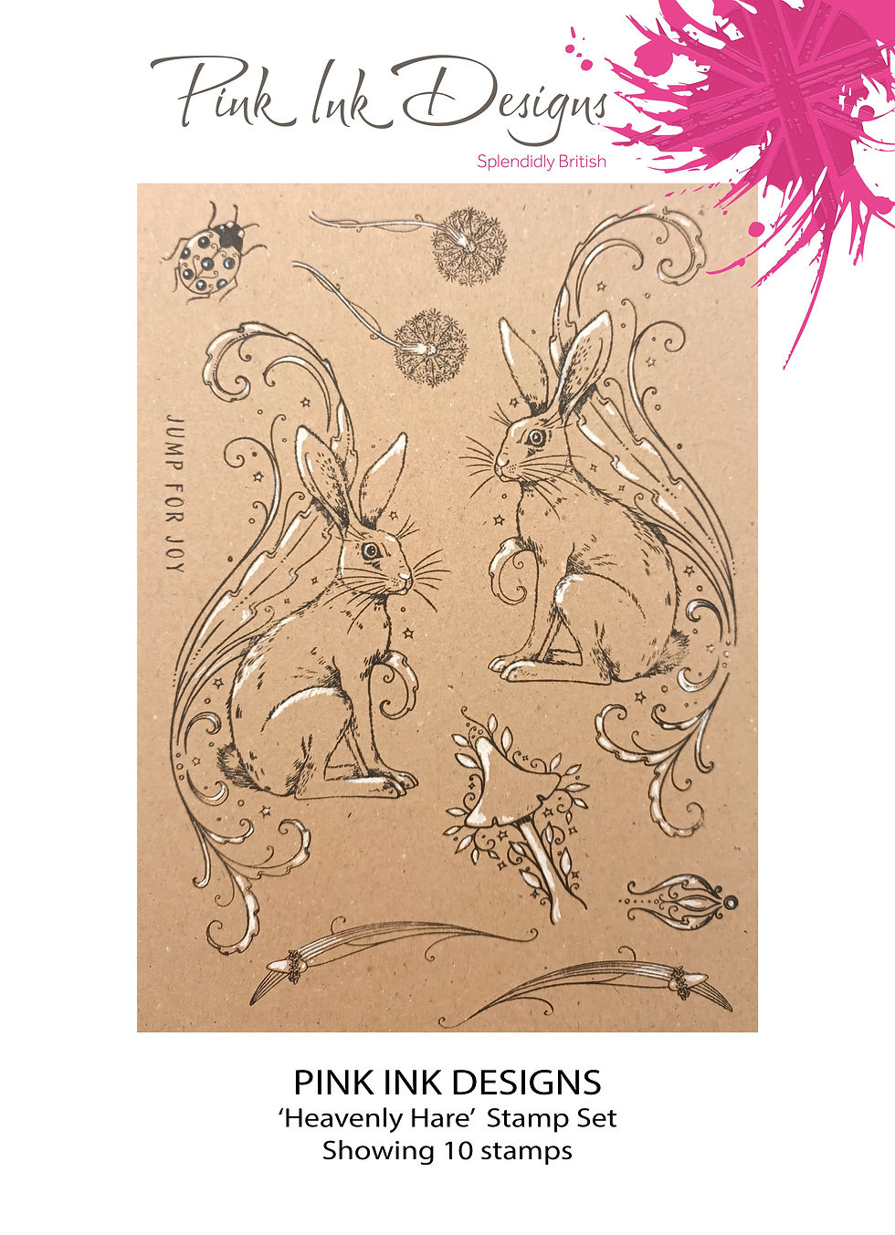 Thumbnail: Pink Ink Designs Stamp - Heavenly Hare