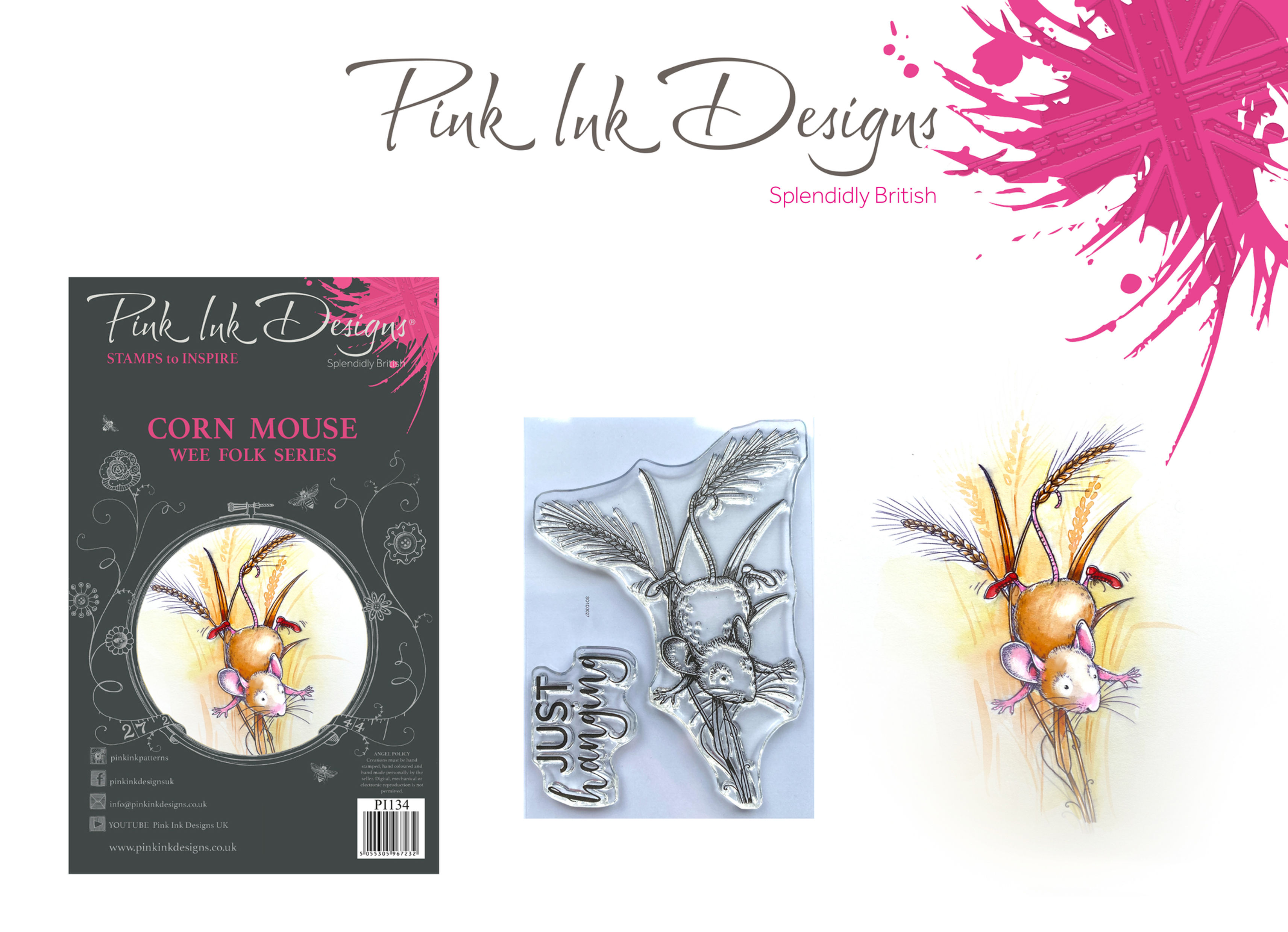 Pink Ink Designs Stamp - Corn Mouse