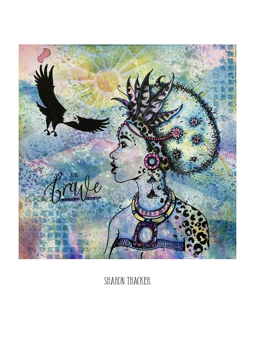 Thumbnail: Pink Ink Designs Stamp - African Queen