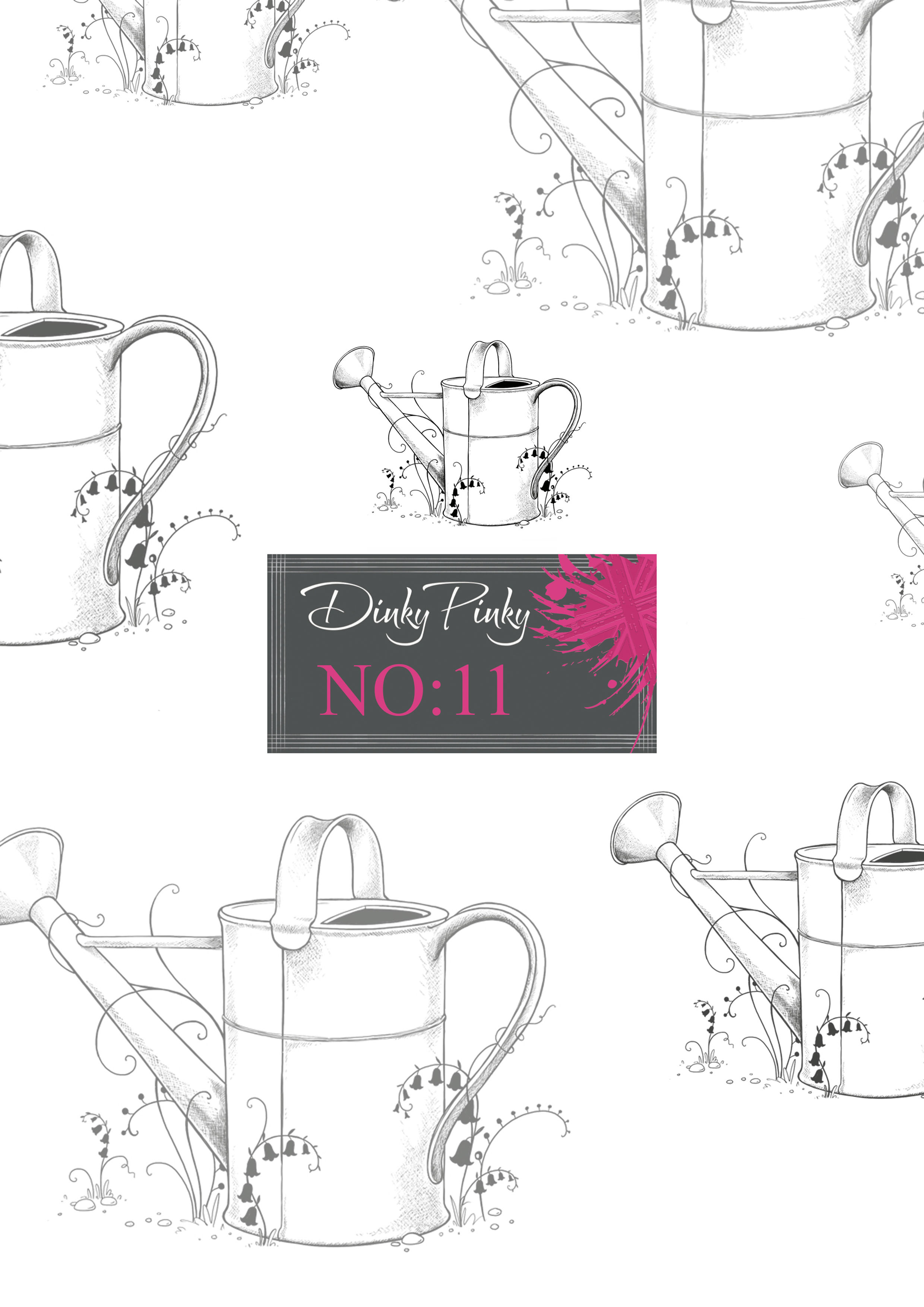 Dinky Pinky Stamps No. 11 - Watering Can