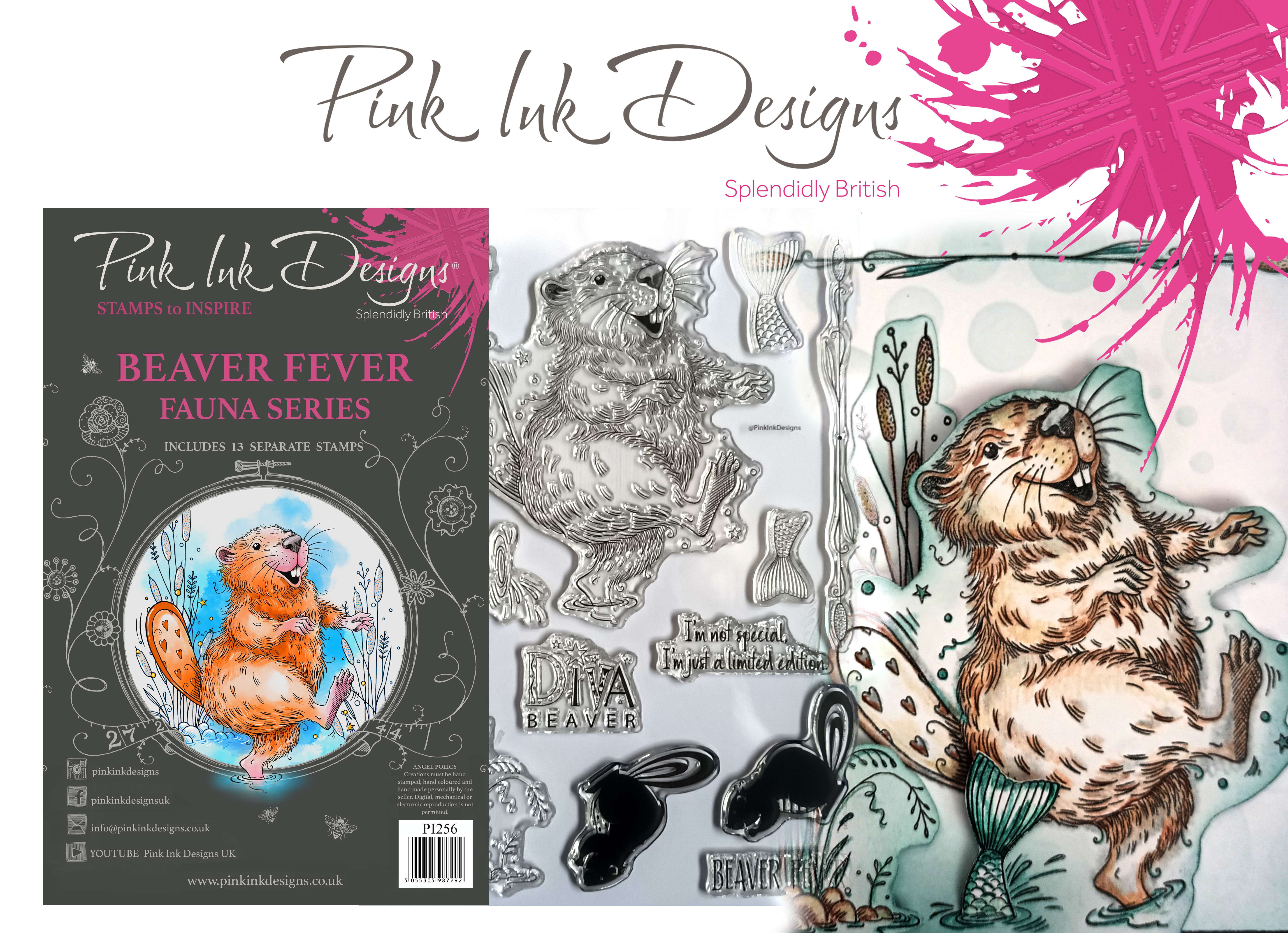 Pink Ink Designs Stamp - Beaver Fever
