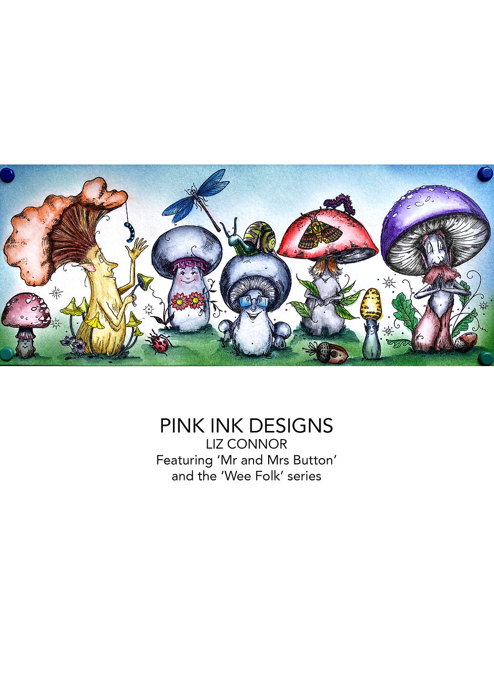 Thumbnail: Pink Ink Designs Stamp - Mr & Mrs Button mushroom