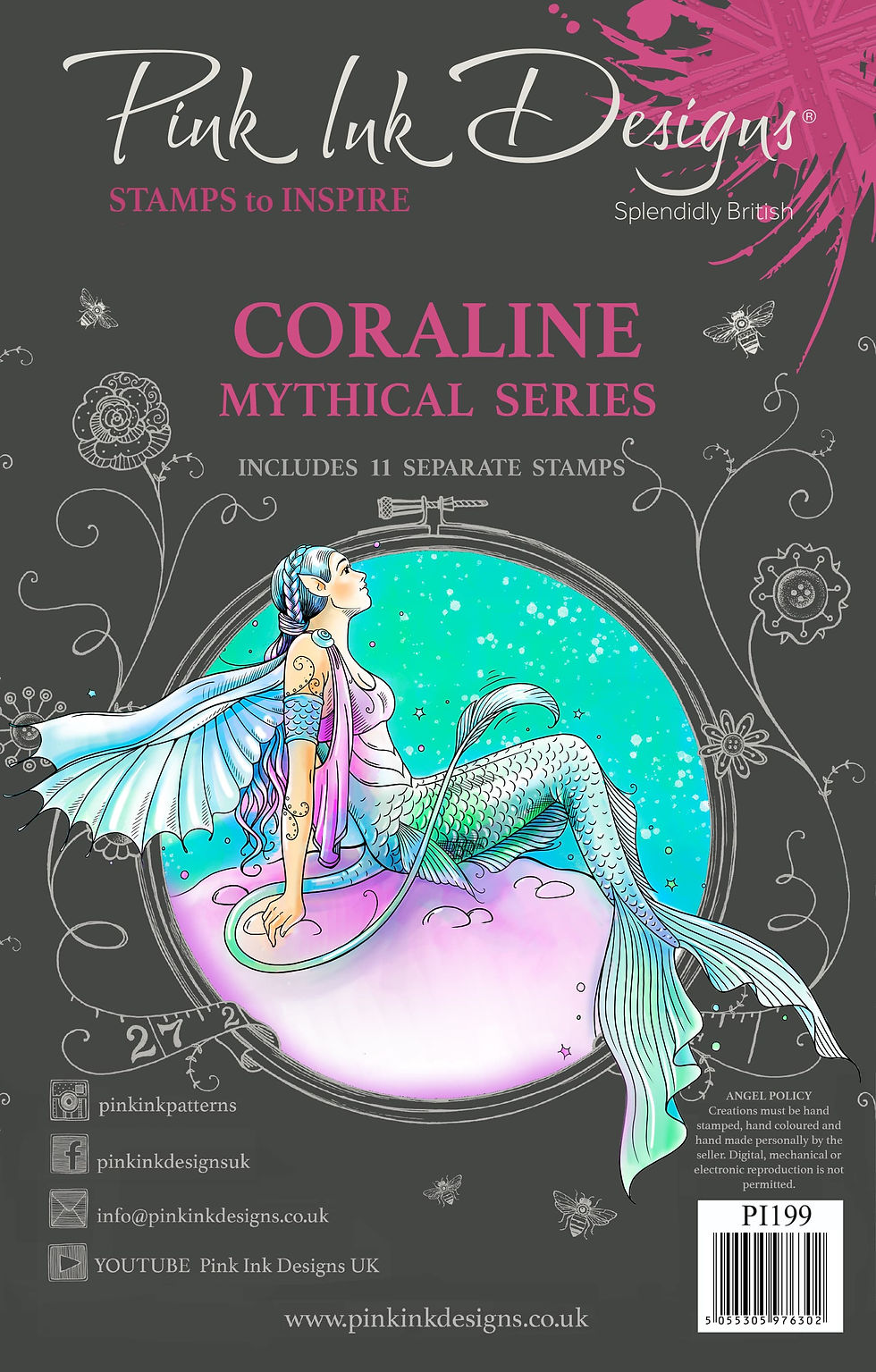 Thumbnail: Pink Ink Designs Stamp - Coraline - Fairy Mermaid