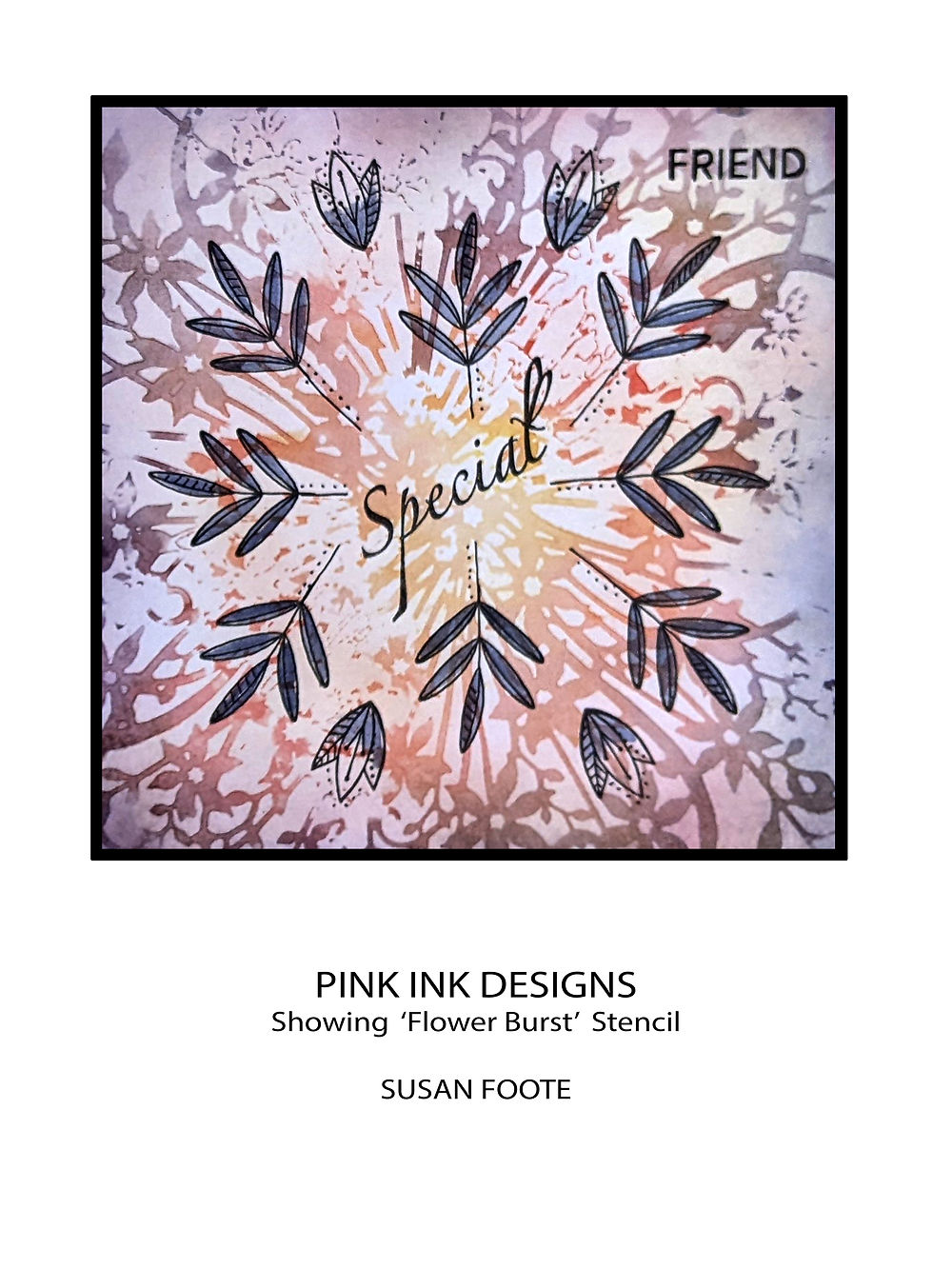 Thumbnail: Pink Ink Designs Stencil - Flower Burst